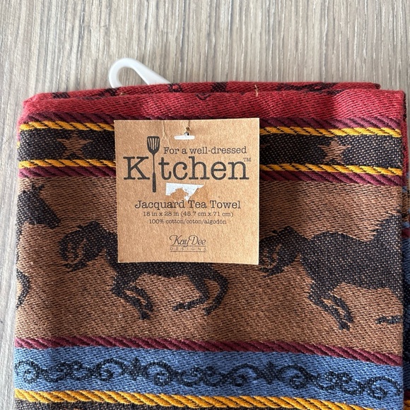 Kay Dee Designs Jacquard Tea Towel Horse Western Kitchen Cotton New - Set Of Two - Picture 5 of 6